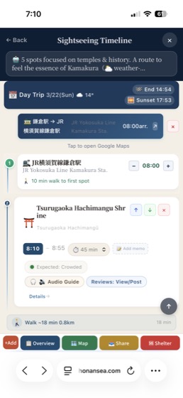 タイムライン画面
